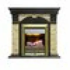 Электрический камин Dimplex Dublin арочный сланец (венге) с очагом Danville Antique Brass FB2