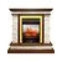 Электрокамин Royal Flame Calgary сланец бежевый (дуб) с очагом Fobos FX M Brass