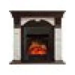 Электрокамин Royal Flame Dublin ароч. слан. бел. угл. (тем. дуб) с очагом Majestic FX Black