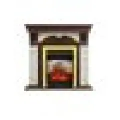 Электрокамин Royal Flame Dublin ароч. слан. бел. угл. (тем. дуб) с очагом Majestic FX M Brass