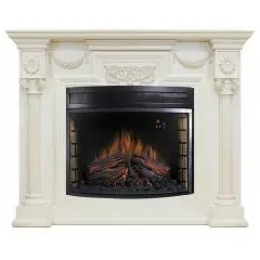Электрокамин Royal Flame London (слоновая кость с патиной) с очагом Dioramic 28 LED FX