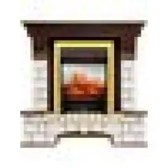 Электрокамин Royal Flame Pierre Luxe (темный дуб) с очагом Fobos FX M Brass