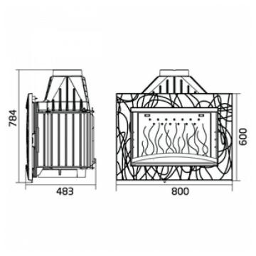 Каминная топка Invicta Decor 800 Symphonie 