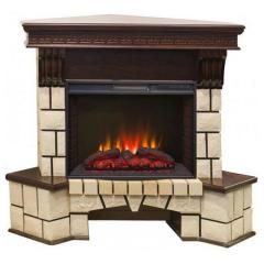 Электрический камин для квартиры Real-Flame Stone Corner new 25 с очагом Sparta 25 5 LED