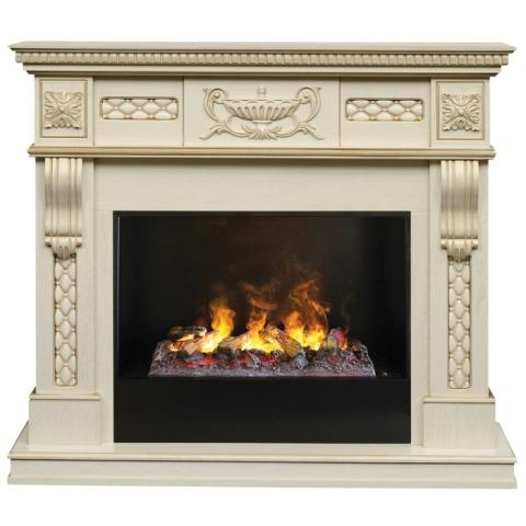 Электрокамин RealFlame Corsica Lux WT 3D Cassette 630 + Black вставка 