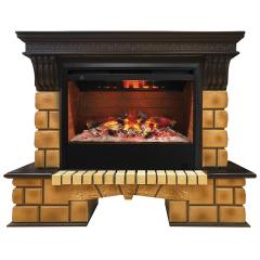 Электрокамин RealFlame Stone Brick 26 AO + Helios- S 26 3D