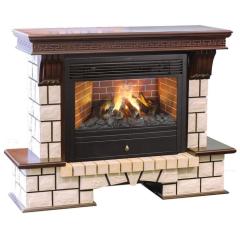 Керамический каминный комплект Real-Flame Stone new 26/HL с очагом 3D Novara